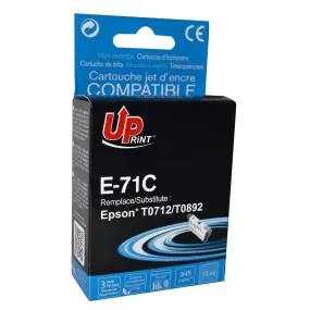 Cartouche compatible Epson T0892 Singe / T0712 Guépard - cyan - Uprint
