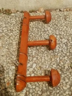 patère murale en bois , vintage