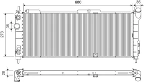 Radiateur, refroidissement du moteur VALEO 734271 